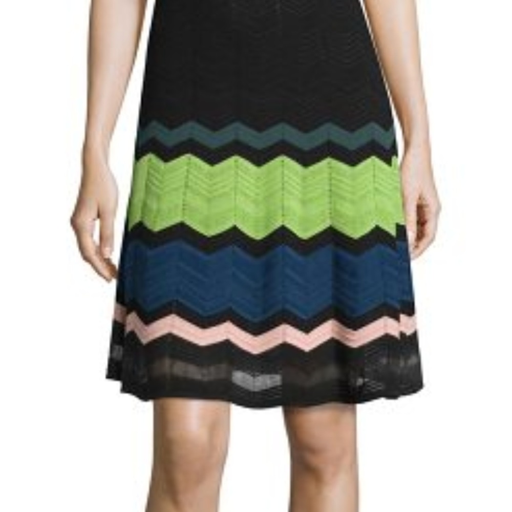M MISSONI Sleeveless V-Neck Zigzag Dress